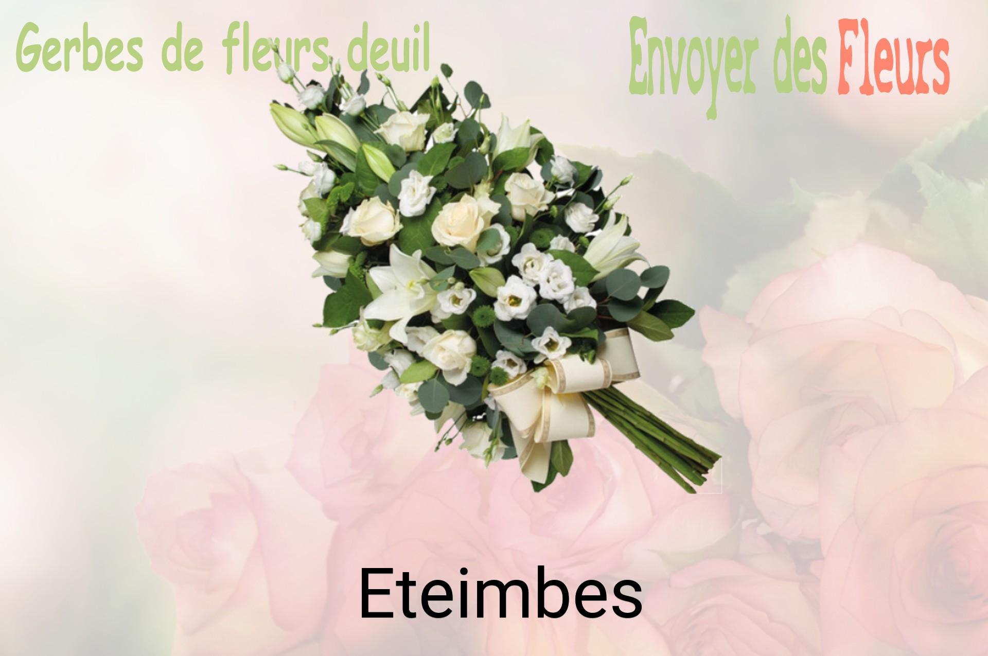 Gerbe de fleurs de deuil livrée à Eteimbes